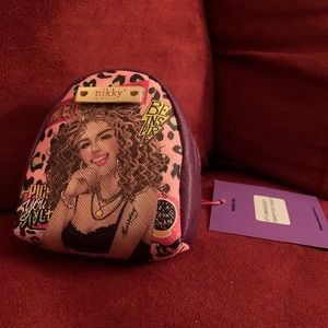 Nicole Lee mini backpack keychain